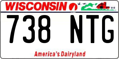 WI license plate 738NTG