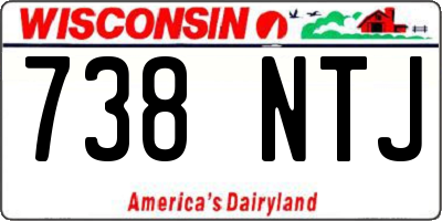 WI license plate 738NTJ