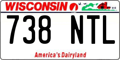 WI license plate 738NTL