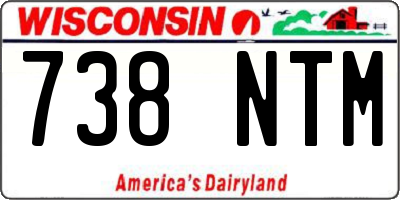 WI license plate 738NTM