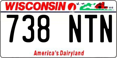 WI license plate 738NTN