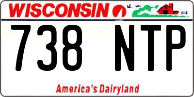 WI license plate 738NTP