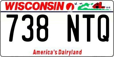 WI license plate 738NTQ