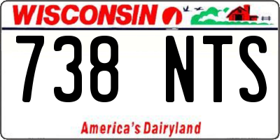WI license plate 738NTS