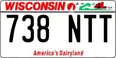 WI license plate 738NTT
