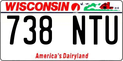 WI license plate 738NTU