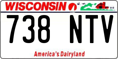 WI license plate 738NTV