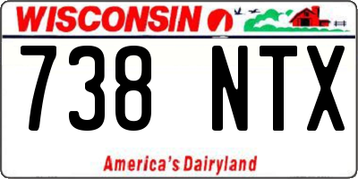 WI license plate 738NTX
