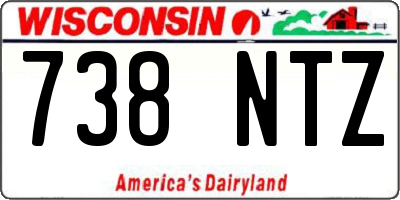 WI license plate 738NTZ