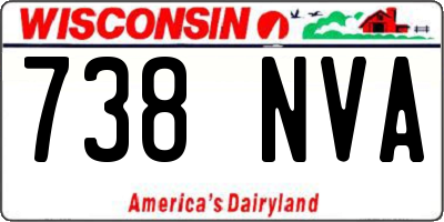 WI license plate 738NVA