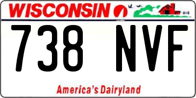 WI license plate 738NVF