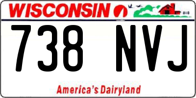WI license plate 738NVJ