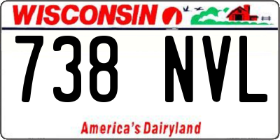 WI license plate 738NVL