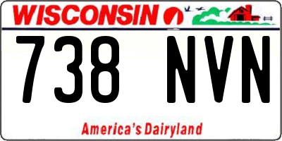 WI license plate 738NVN
