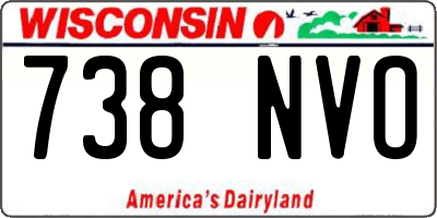 WI license plate 738NVO