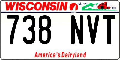 WI license plate 738NVT