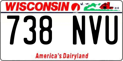 WI license plate 738NVU