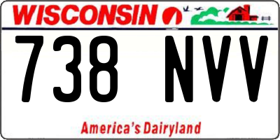 WI license plate 738NVV