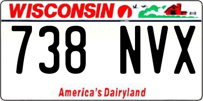 WI license plate 738NVX