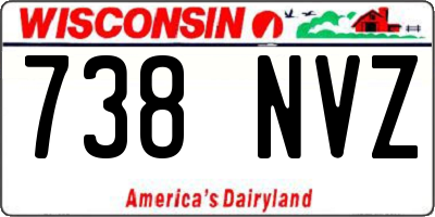 WI license plate 738NVZ