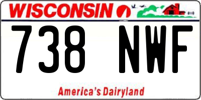 WI license plate 738NWF