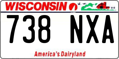 WI license plate 738NXA