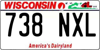 WI license plate 738NXL