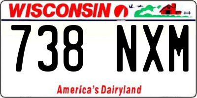 WI license plate 738NXM