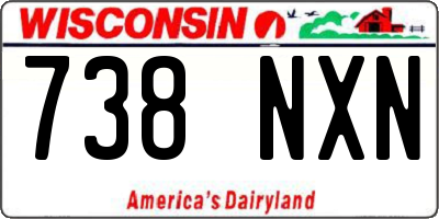 WI license plate 738NXN