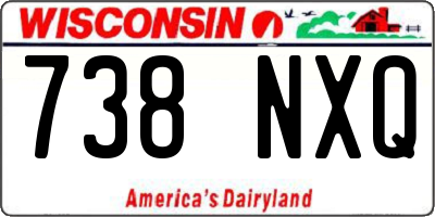 WI license plate 738NXQ