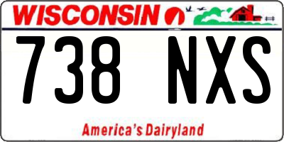 WI license plate 738NXS