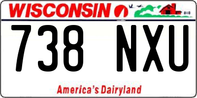 WI license plate 738NXU