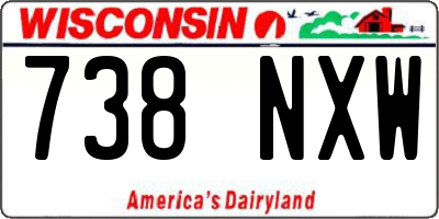 WI license plate 738NXW