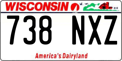 WI license plate 738NXZ