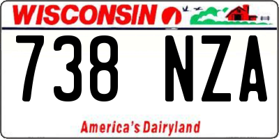 WI license plate 738NZA