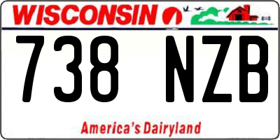 WI license plate 738NZB