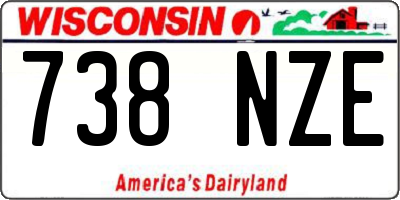 WI license plate 738NZE