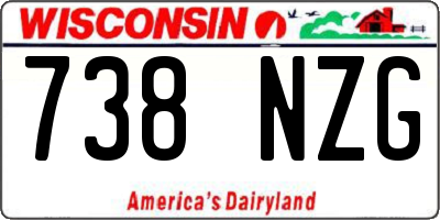 WI license plate 738NZG