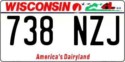WI license plate 738NZJ