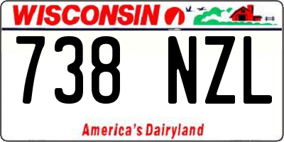 WI license plate 738NZL