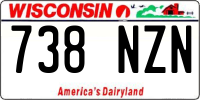 WI license plate 738NZN