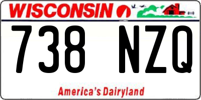 WI license plate 738NZQ