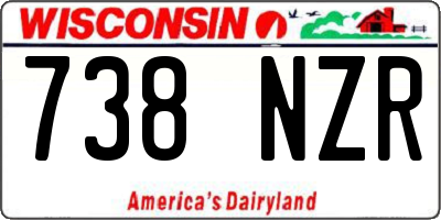 WI license plate 738NZR