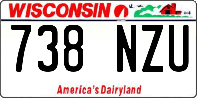 WI license plate 738NZU