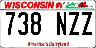 WI license plate 738NZZ