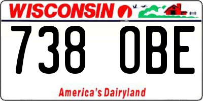 WI license plate 738OBE
