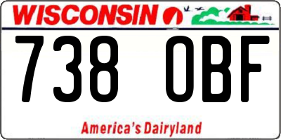 WI license plate 738OBF