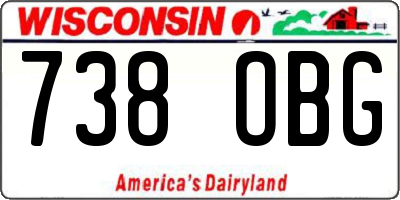 WI license plate 738OBG