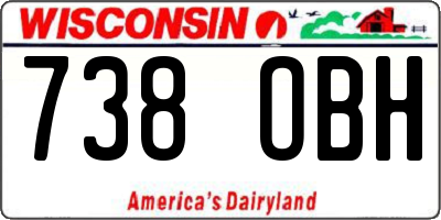 WI license plate 738OBH