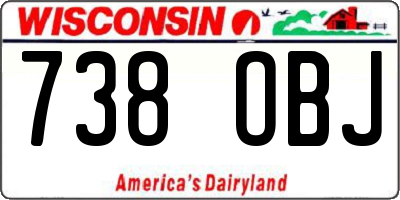 WI license plate 738OBJ